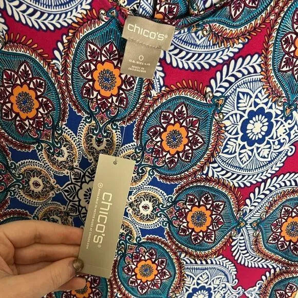 Chico’s Medallion Cluster Print Maxi Dress