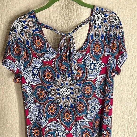 Chico’s Medallion Cluster Print Maxi Dress