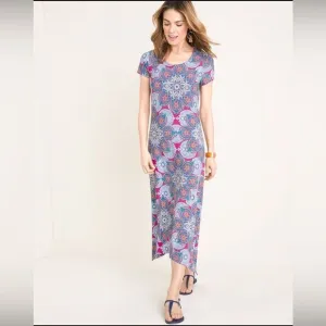 Chico’s Medallion Cluster Print Maxi Dress