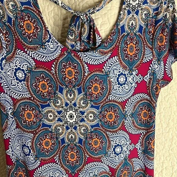 Chico’s Medallion Cluster Print Maxi Dress