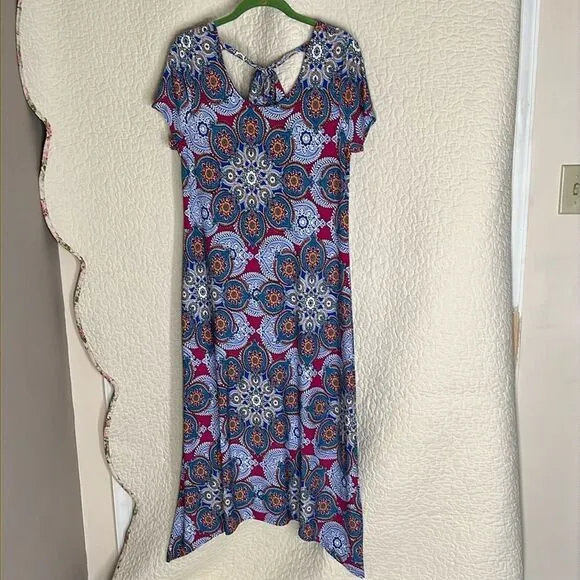 Chico’s Medallion Cluster Print Maxi Dress