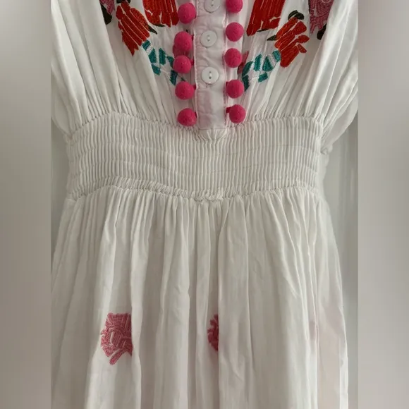 Chicwish Embroidered White Maxi Dress Midi Dress