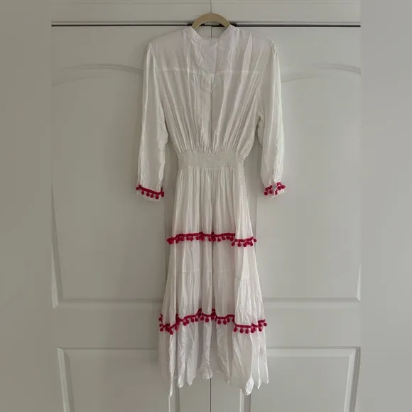 Chicwish Embroidered White Maxi Dress Midi Dress