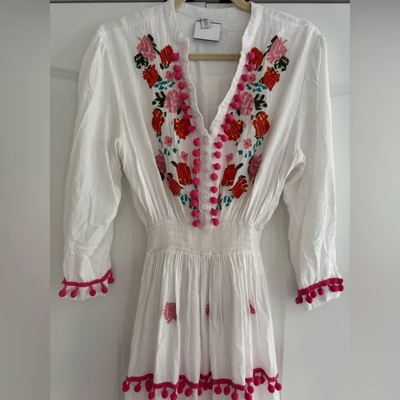 Chicwish Embroidered White Maxi Dress Midi Dress