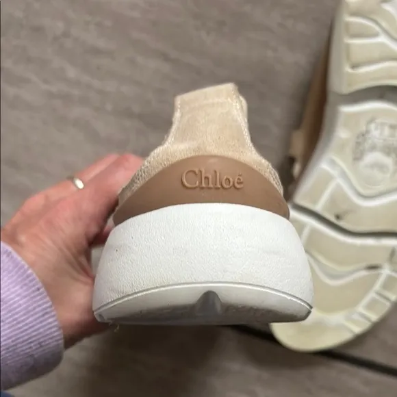 Chloe Cream Lace Women's Shoes Euro size 40