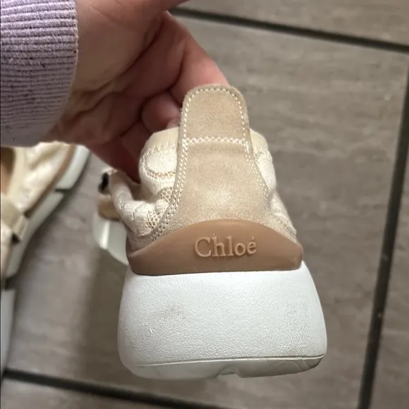 Chloe Cream Lace Women's Shoes Euro size 40