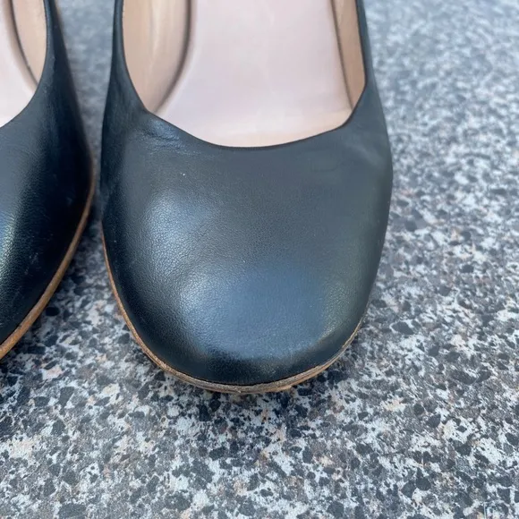 Chloe wood plataform leather pumps size 38.5