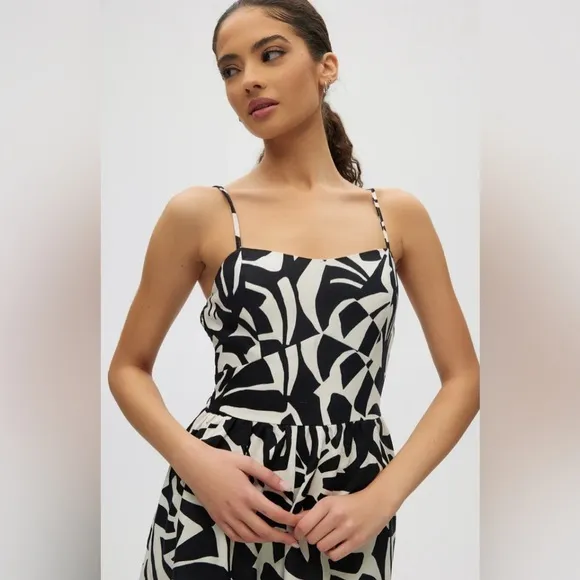 Christian Lacroix black and white linen maxi dress size medium
