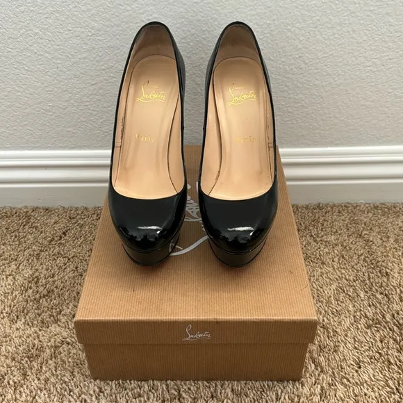 Christian Louboutin Black Patent Leather Heels