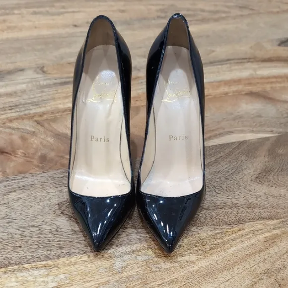 Christian Louboutin Black So Kate Patent Leather Stiletto Heels 36 Red Bottoms