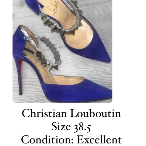 Christian Louboutin Blue Suede Pumps