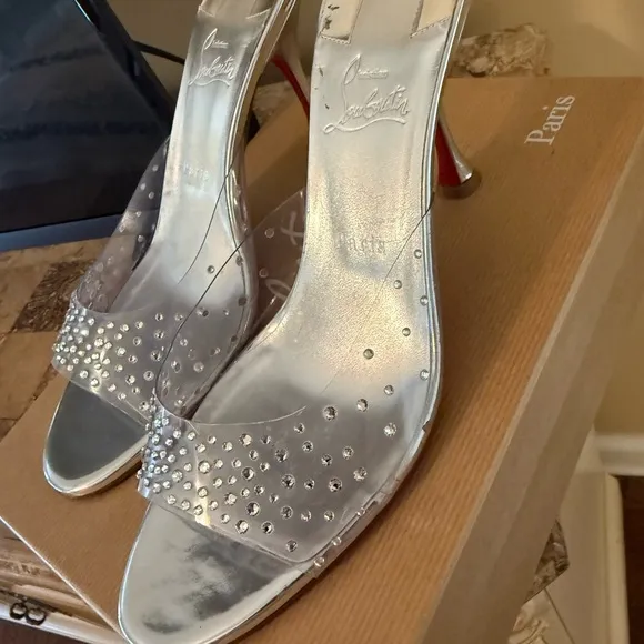 Christian Louboutin Degrade Crystal Clear Sandal