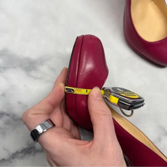 Christian Louboutin Filo 120 Kid Leather Platform Pumps Heels Magenta Pink 36