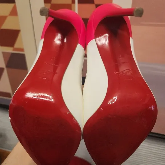 Christian LOUBOUTIN mini Glitter Tucsick 100 Shoes 37 Fits 6.5