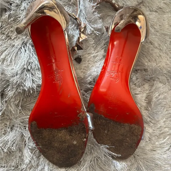 Christian Louboutin Planetava Spikes Stiletto Heels Sandals open toe dress shoes