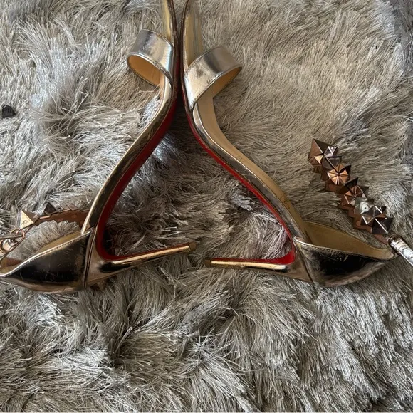 Christian Louboutin Planetava Spikes Stiletto Heels Sandals open toe dress shoes
