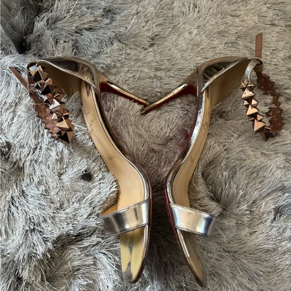 Christian Louboutin Planetava Spikes Stiletto Heels Sandals open toe dress shoes
