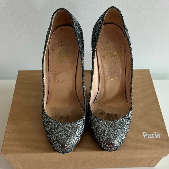 Christian Louboutin Ron Ron Glitter Heels