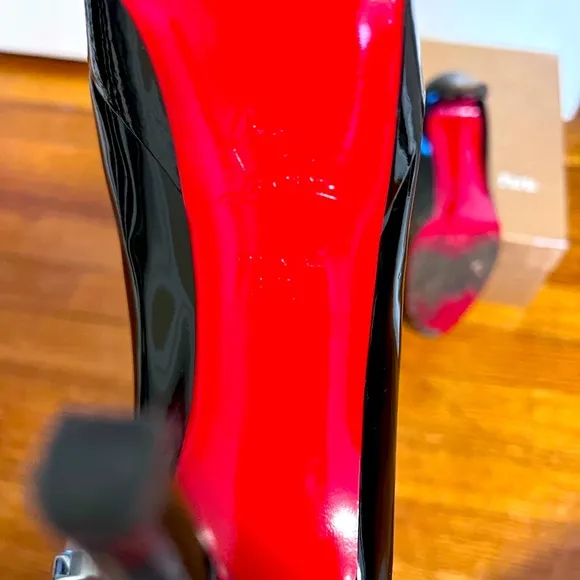 Christian Louboutin Women's Black Patent Leather Heels-Bianca