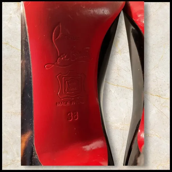 Christian Louboutin Women’s Patent Leather , Metal Pumps