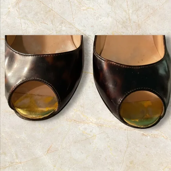 Christian Louboutin Women’s Patent Leather , Metal Pumps