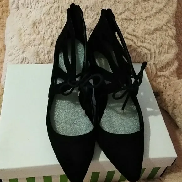 Christian Siriano &quot;Scarlett&quot; Suede Cut Out Heels NWT