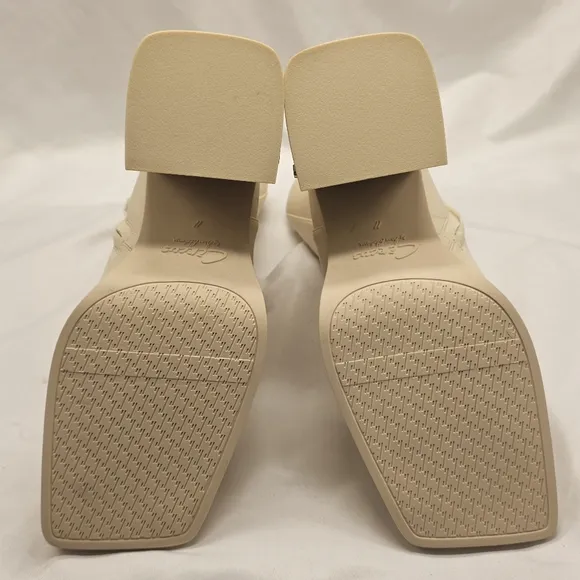 Circus by Sam Edelman Layla Square Toe Ivory Square Toe Boots Size 11 NWOB