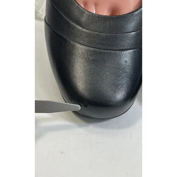 Clarks Bendables Black Mary Jane Heels Shoes Size 9 Wide Buckle