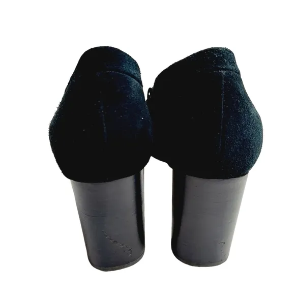 Clarks Grace Lola Black Suede Daim Nior Booties Pumps High Heel Shoes Size 10