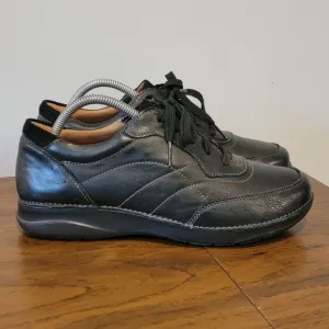 Clarks Women's Appley Tie Oxford Black Leather Shoes Size 10 M Sneakers With Box