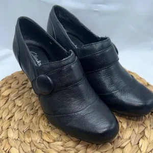 Clarks Women's Black LeatherBooties Shoes