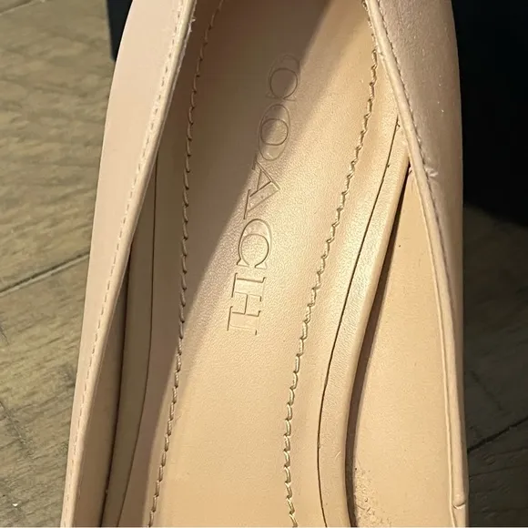 Coach Audrey 90 Leather Pump Heel in color Beechwood size 7b