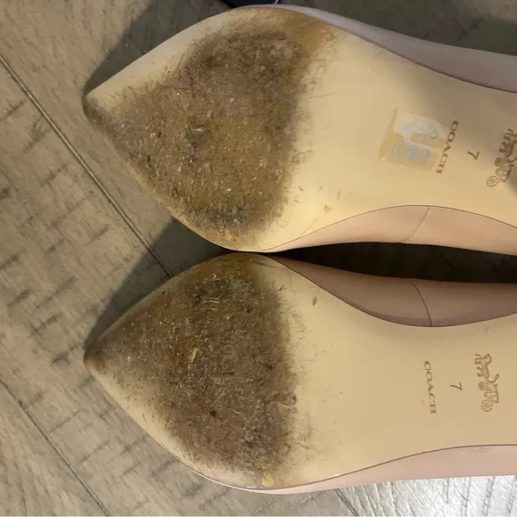 Coach Audrey 90 Leather Pump Heel in color Beechwood size 7b
