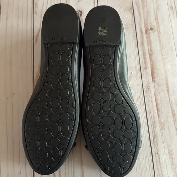 COACH Ballet Flats Brandi Black NWOB SZ 8