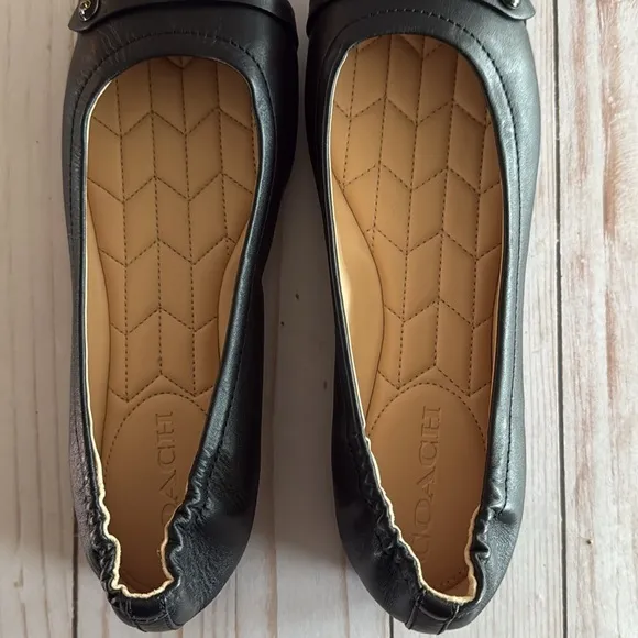 COACH Ballet Flats Brandi Black NWOB SZ 8