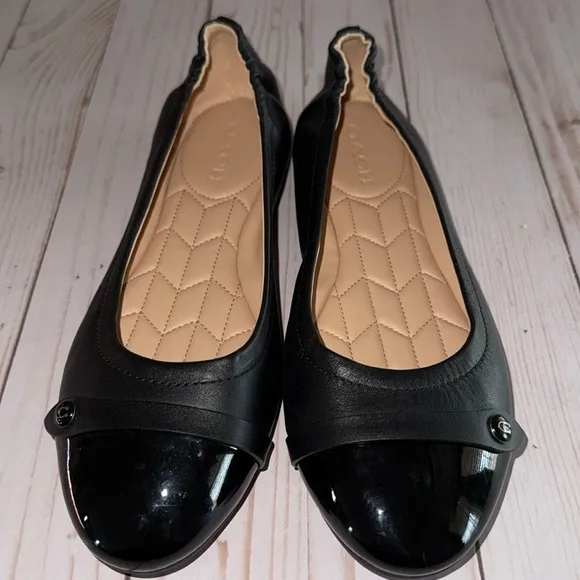 COACH Ballet Flats Brandi Black NWOB SZ 8