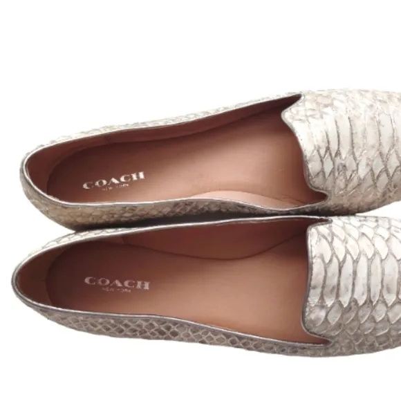 COACH Snakeskin Catrin Flats Size 8.5B