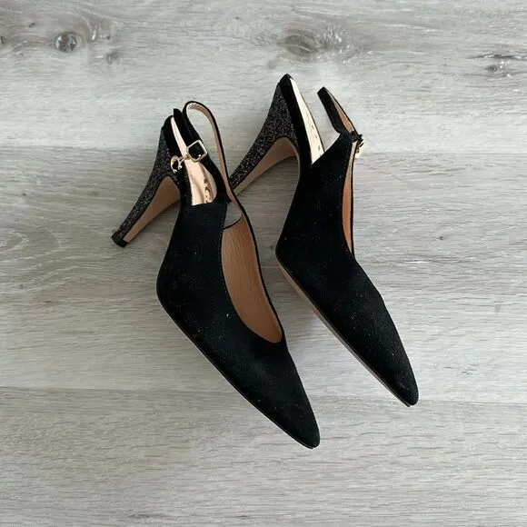 Coach Sutton Glitter Slingback Pump Black 6 New Without Box