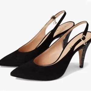 Coach Sutton Glitter Slingback Pump Black 6 New Without Box