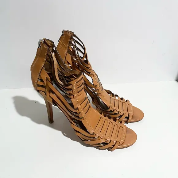 Coach Women’s Huarache Gladiator Open Tie Heeled Sandals Size 10