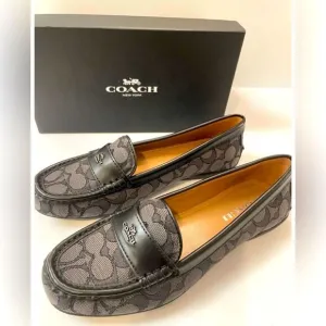 Coach Women's Black Penny Loafers; size 7.5