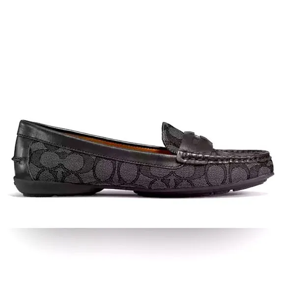 Coach Women's Black Penny Loafers; size 7.5