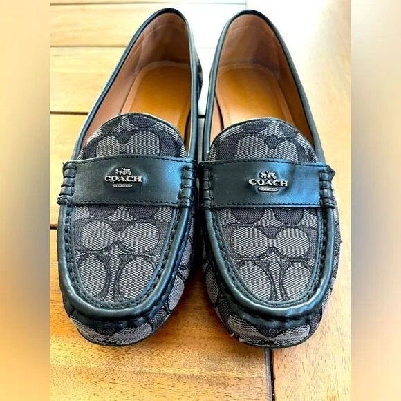Coach Women's Black Penny Loafers; size 7.5