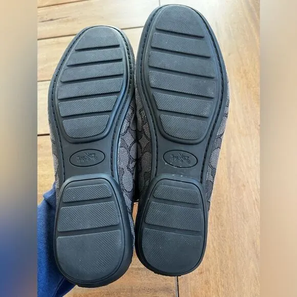 Coach Women's Black Penny Loafers; size 7.5