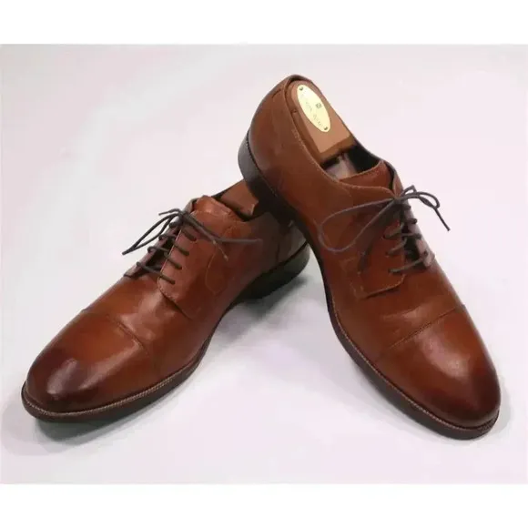 Cole-Haan $298 Brown Captoe Oxford Leather Dress Shoes Men's US 11.5 M