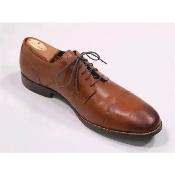 Cole-Haan $298 Brown Captoe Oxford Leather Dress Shoes Men's US 11.5 M