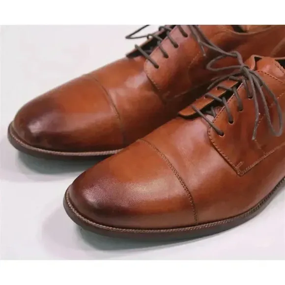 Cole-Haan $298 Brown Captoe Oxford Leather Dress Shoes Men's US 11.5 M