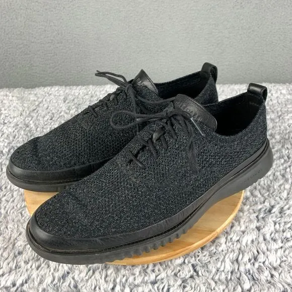 Cole‎ Haan 2.Zerogrand Oxford Shoes Men's 11.5 Black Stitchlite Wingtip Lace Up