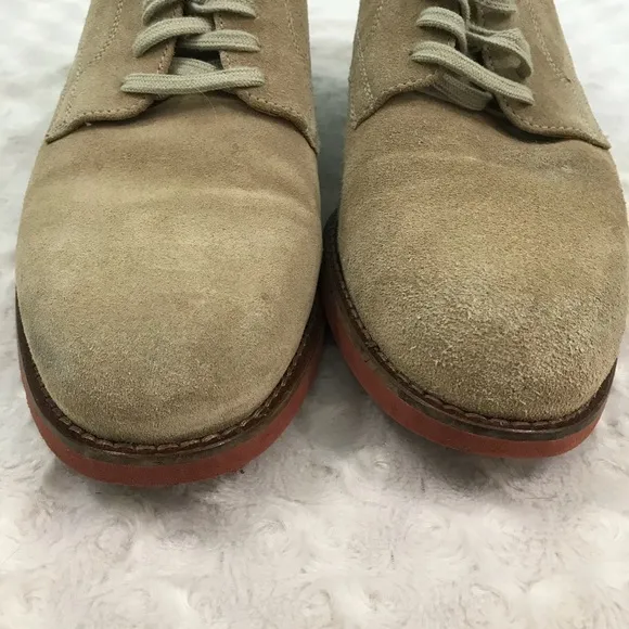 Cole Haan 9.5M Suede Dress Shoes Tan Lace Up