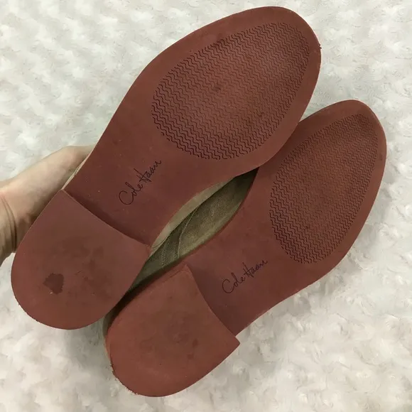 Cole Haan 9.5M Suede Dress Shoes Tan Lace Up
